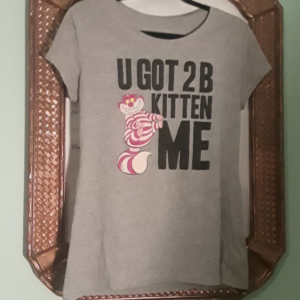 Disney Cheshire Cat XL Grey & Pink Shirt